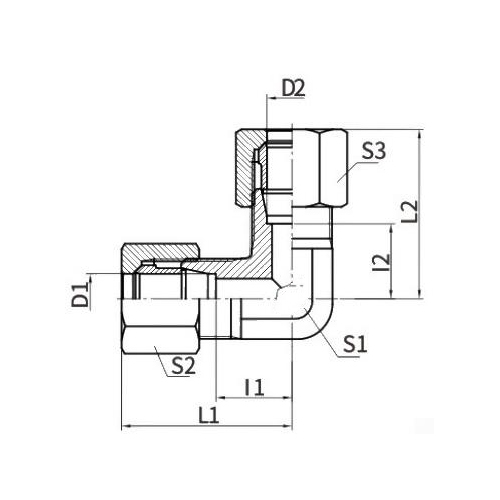 DIN 90°metrisch mannelijk 24°L.T.